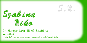 szabina miko business card